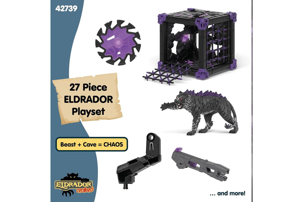Schleich Eldrador Battlecave Shadow Tiger | Toy Playset-4
