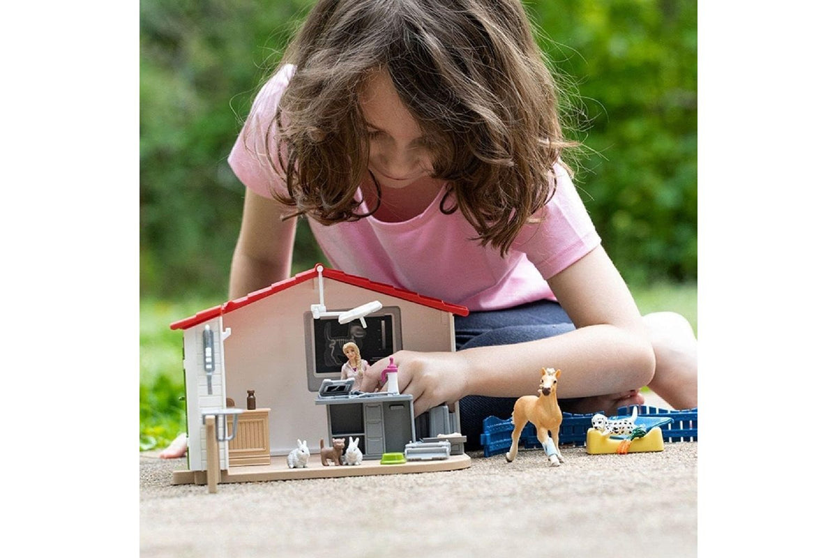 Schleich Farm World Veterinarian Practice With Pets | Toy Playset-4