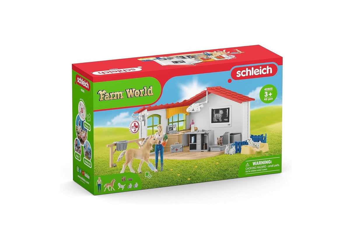Schleich Farm World Veterinarian Practice With Pets | Toy Playset-5