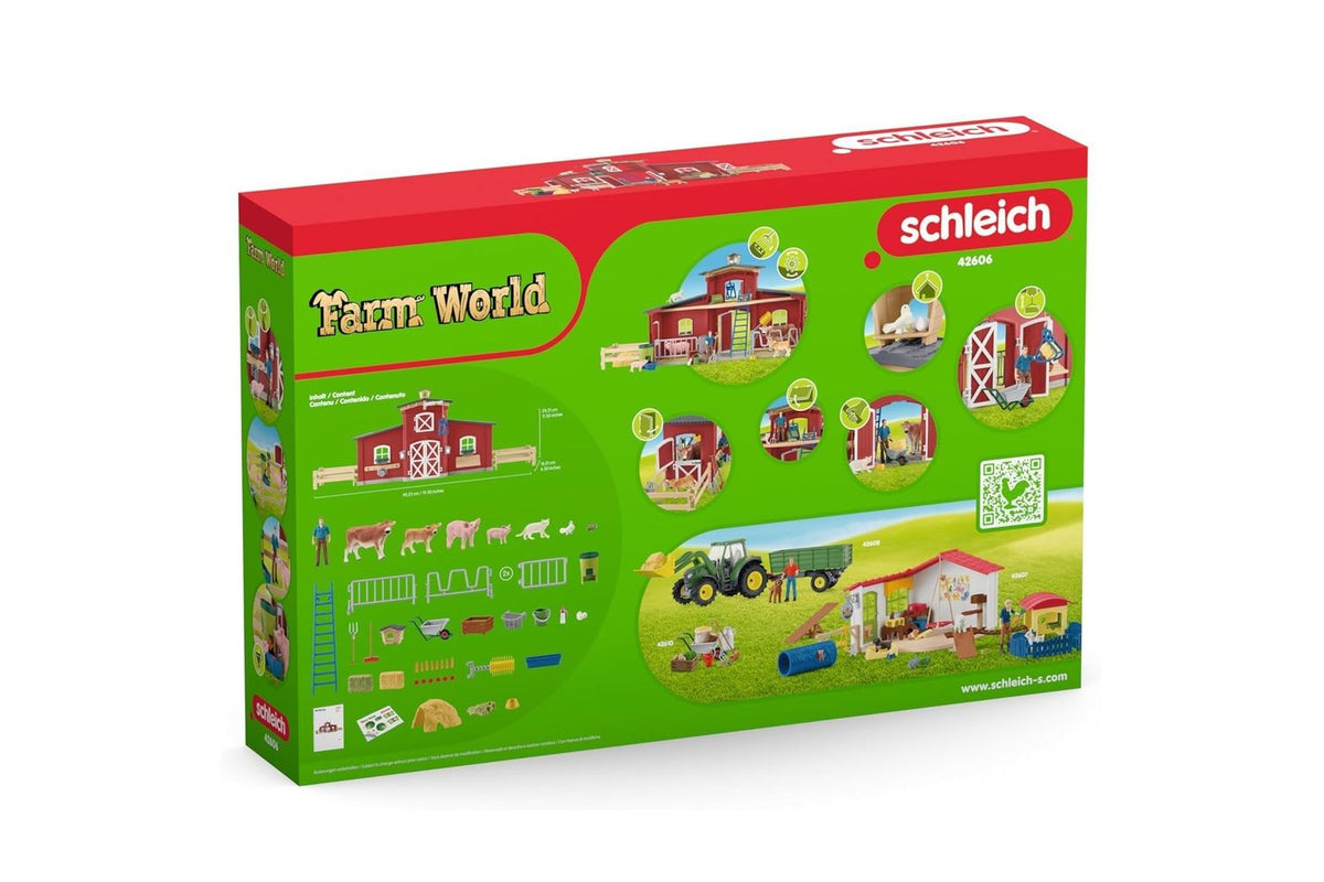 Schleich Farm World Large Red Barn | Toy Playset | Large-5