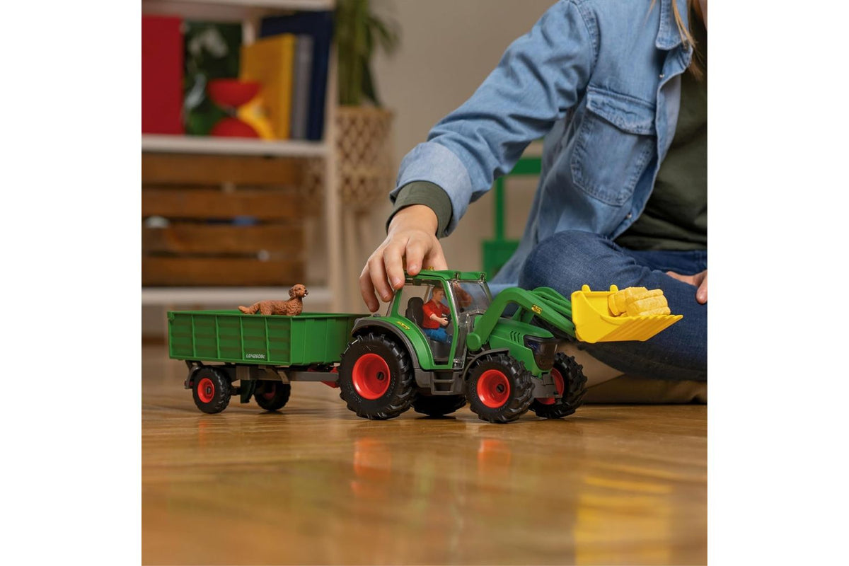 Schleich Farm World Tractor With Trailer | Toy Playset-2