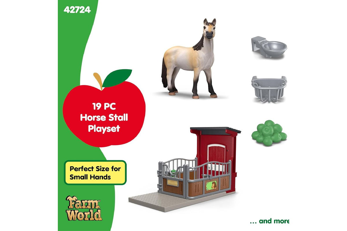 Schleich Farm World Pony Box With Mustang Mare | Toy Playset-5
