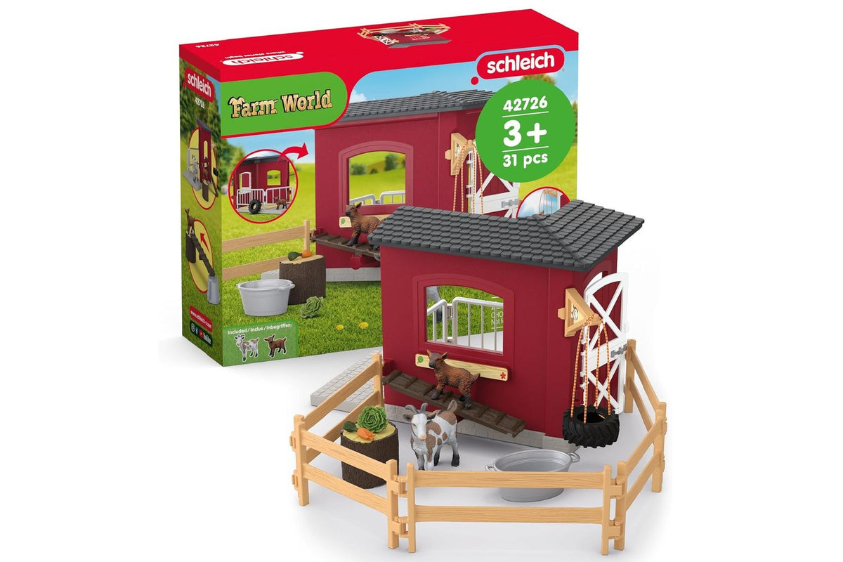 Schleich Farm World Goat Stable | Toy Playset