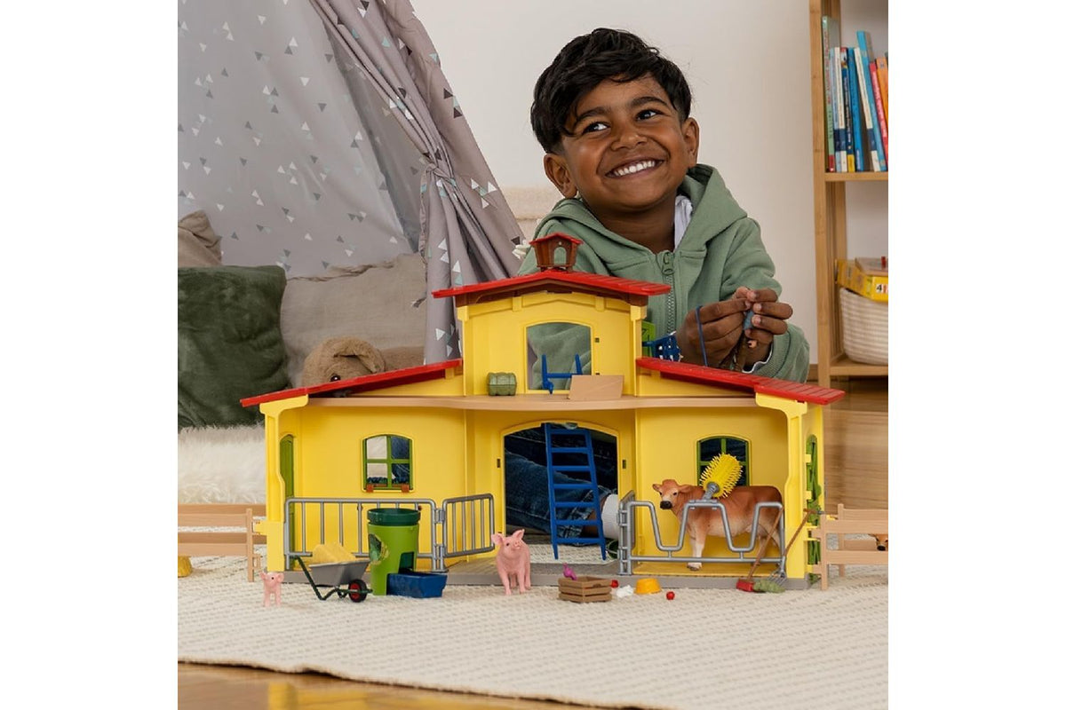 Schleich Farm World Large Farm With Animals And Accessories | Toy Playset-2