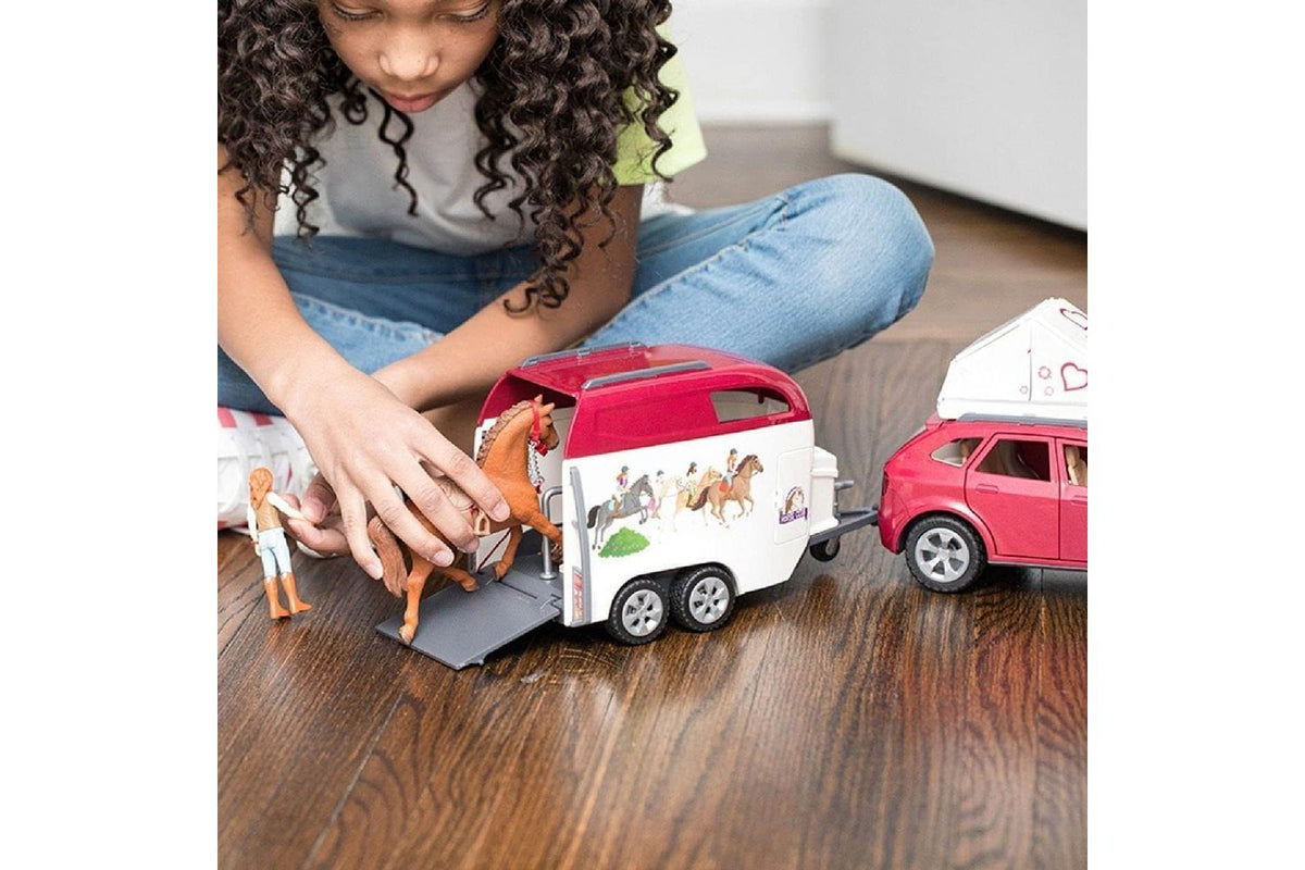 Schleich Horse Club Horse Adventures With Car And Trailer | Toy Playset-2