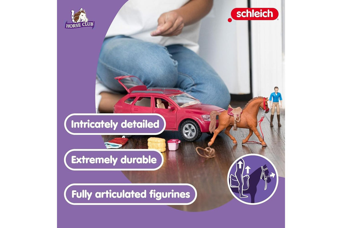 Schleich Horse Club Horse Adventures With Car And Trailer | Toy Playset-3