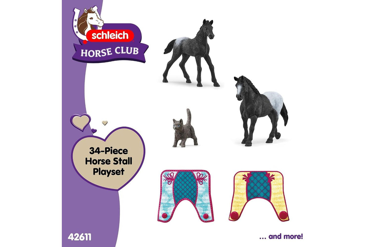 Schleich Horse Club Horse Box With Mare And Foal | Toy Playset-5