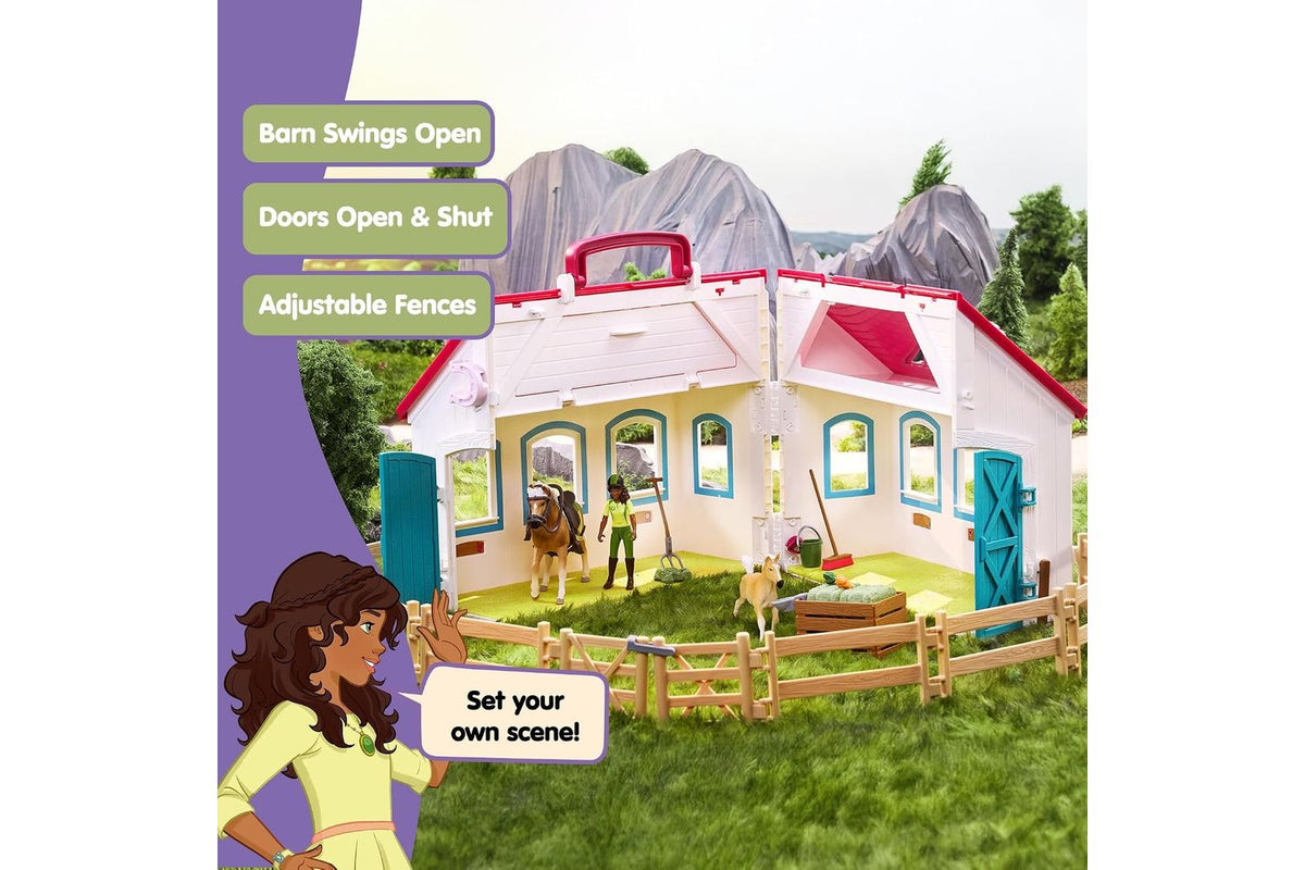 Schleich Horse Club Little Horseshoe Open Stable | Toy Playset | Plastic-4