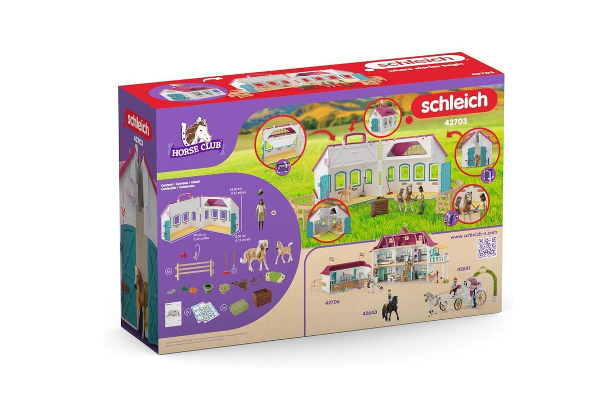 Schleich Horse Club Little Horseshoe Open Stable | Toy Playset | Plastic-5