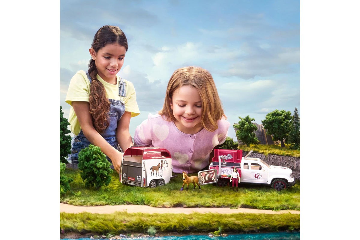 Schleich Horse Club Mobile Vet With Trailer | Toy Playset-2