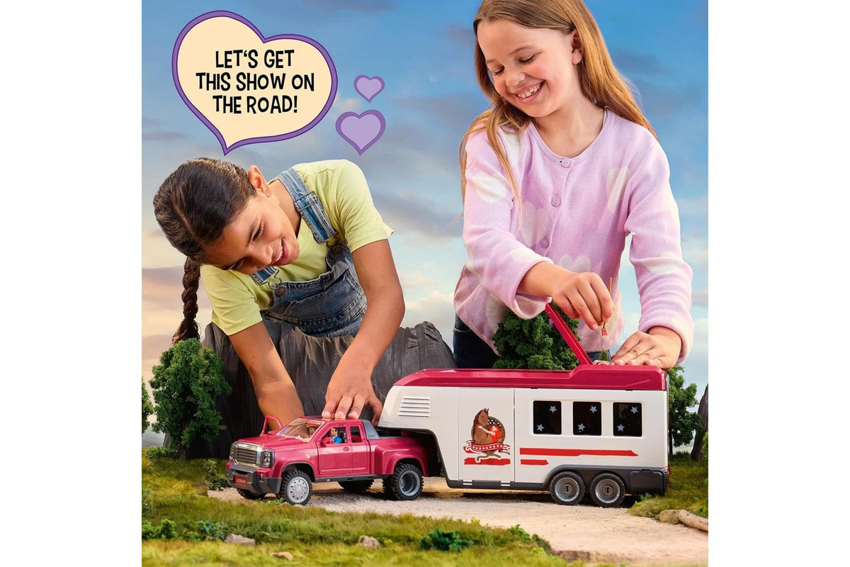Schleich Horse Club Lakeside Truck With Horse Trailer | Toy Playset-2