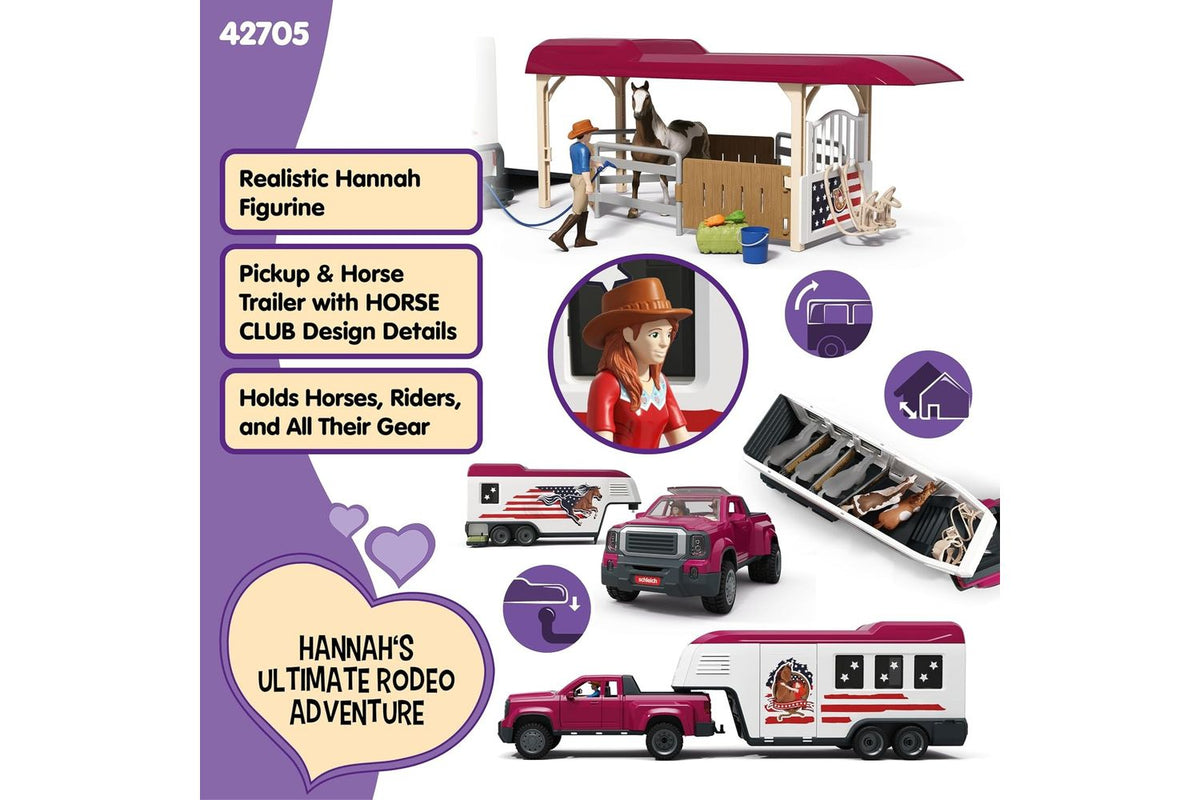 Schleich Horse Club Lakeside Truck With Horse Trailer | Toy Playset-3