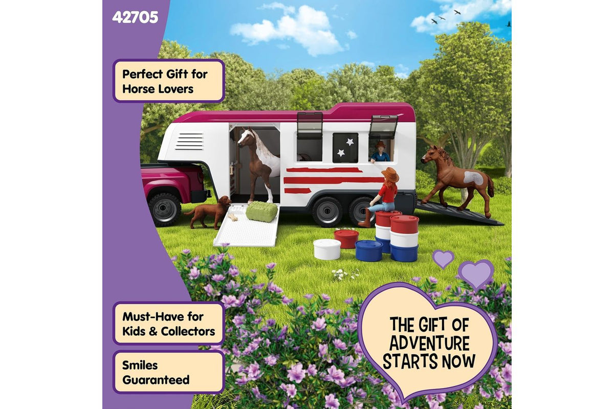 Schleich Horse Club Lakeside Truck With Horse Trailer | Toy Playset-6