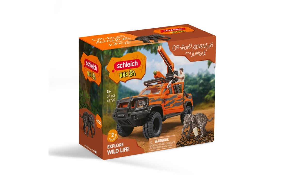 Schleich Wildlife Off Road Adventure In The Jungle | Toy Playset-2