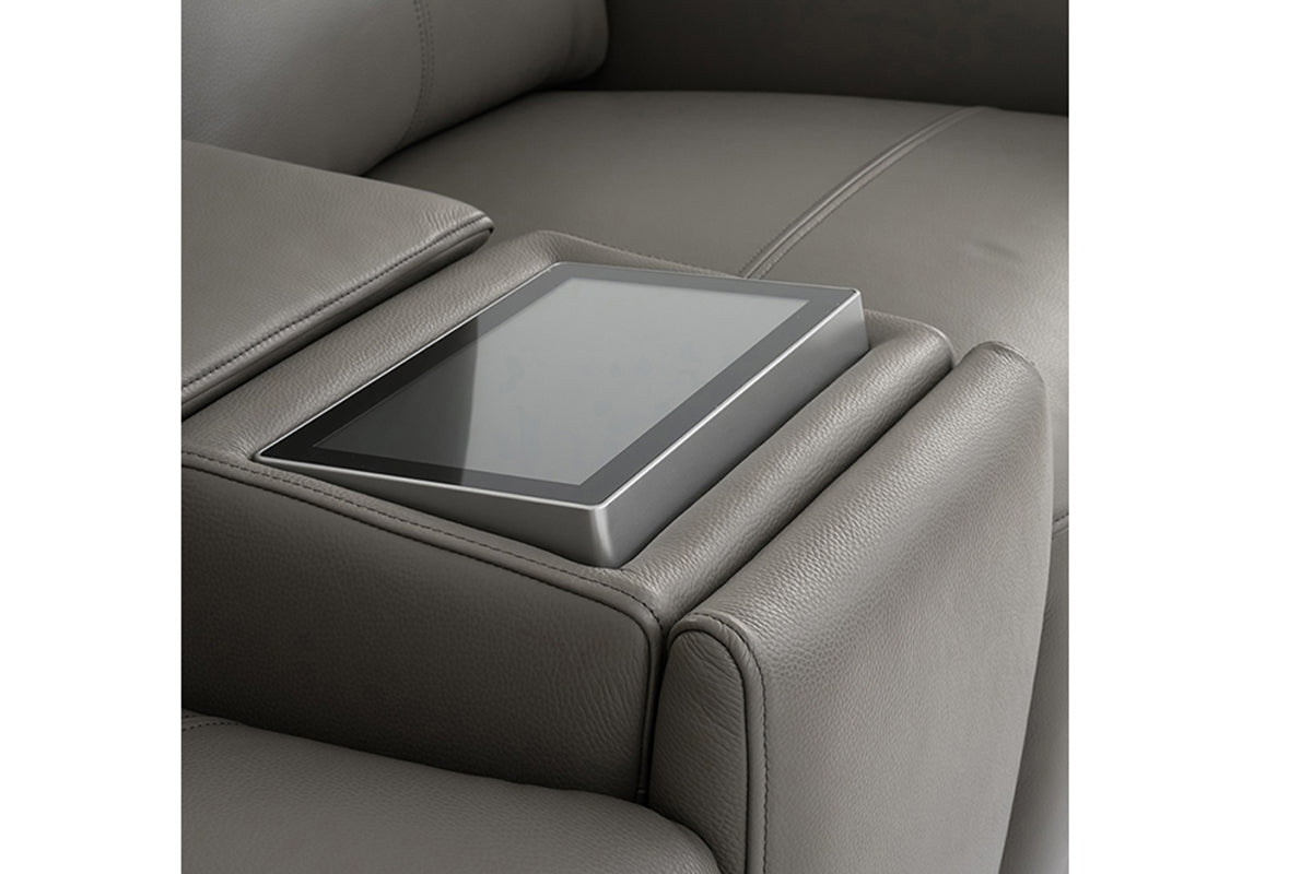 Noah 2 Seater Sofa | Power Recliner | Leather | Grey