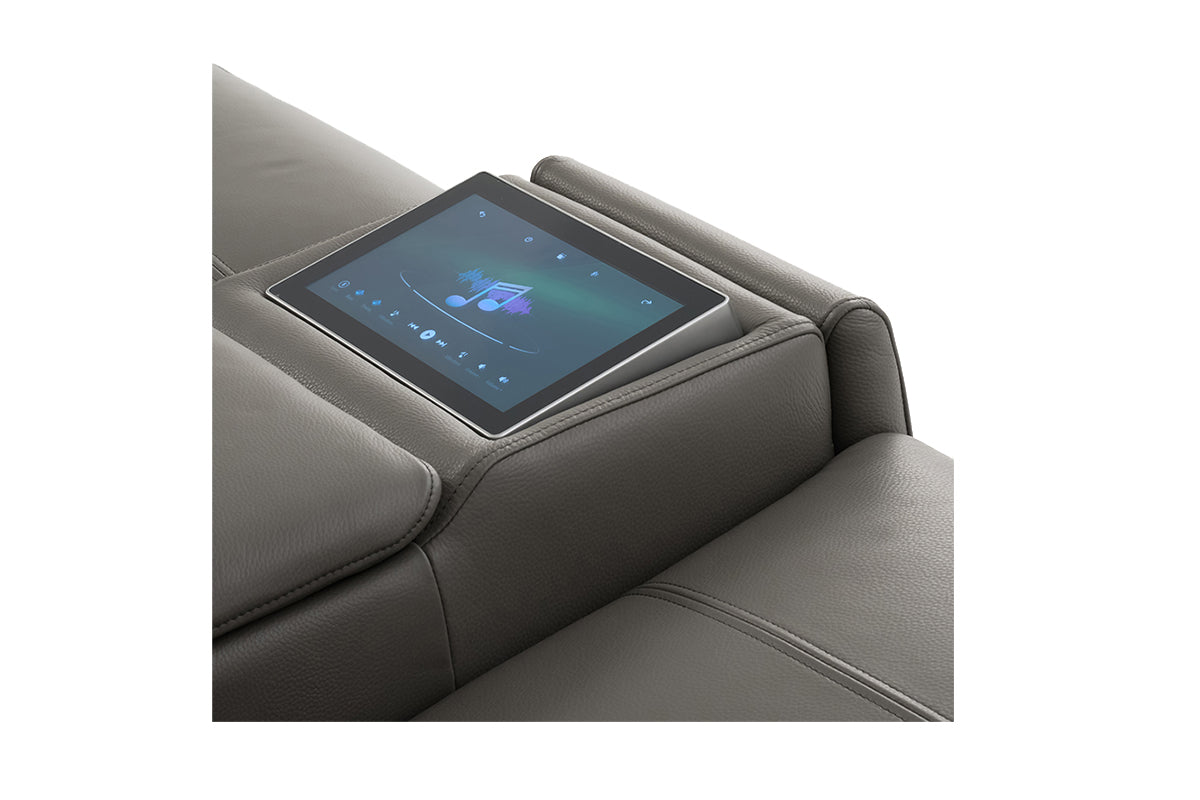 Noah 2 Seater Sofa | Power Recliner | Leather | Grey