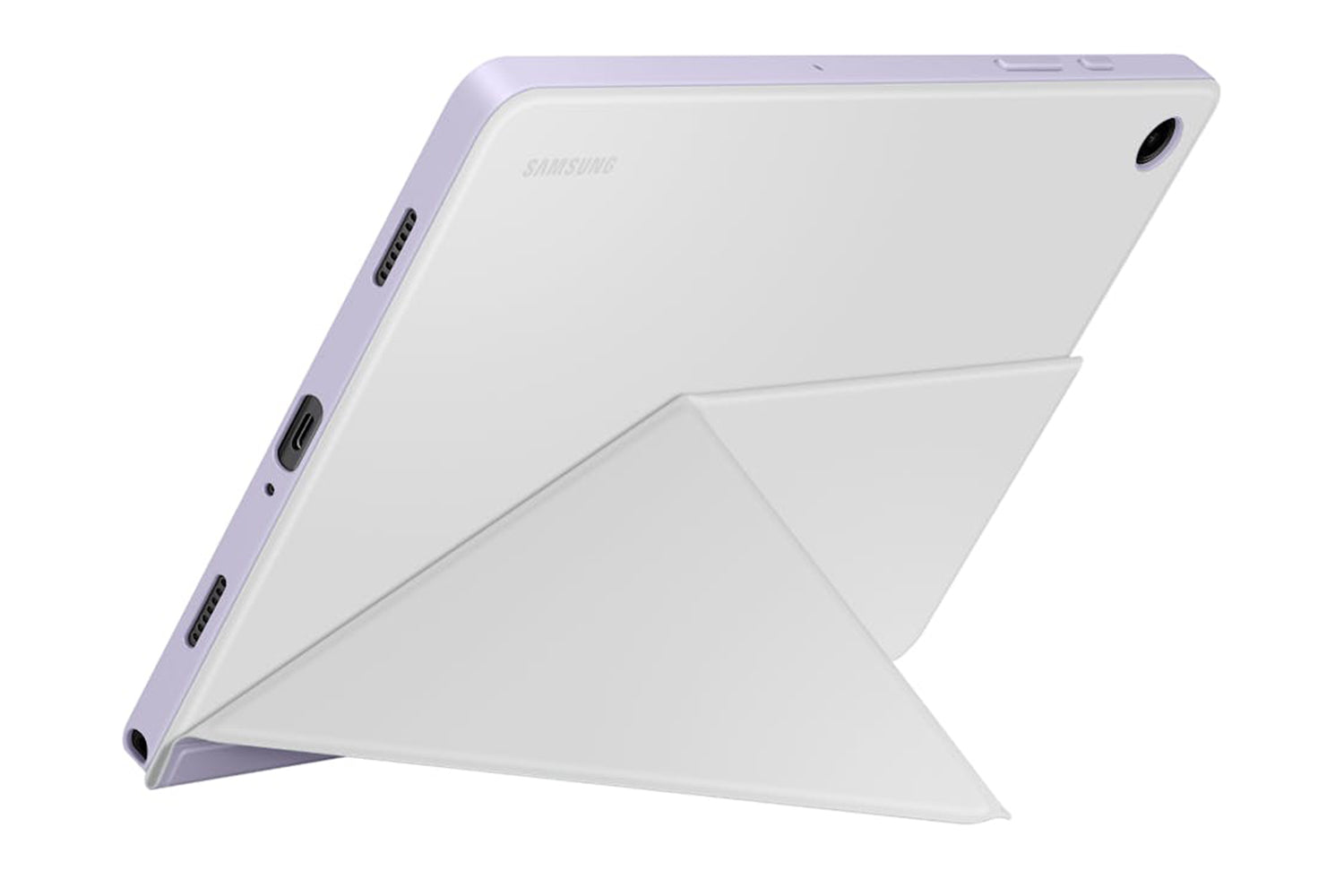 Samsung Galaxy Tab A9+ Book Cover | White and Lavender