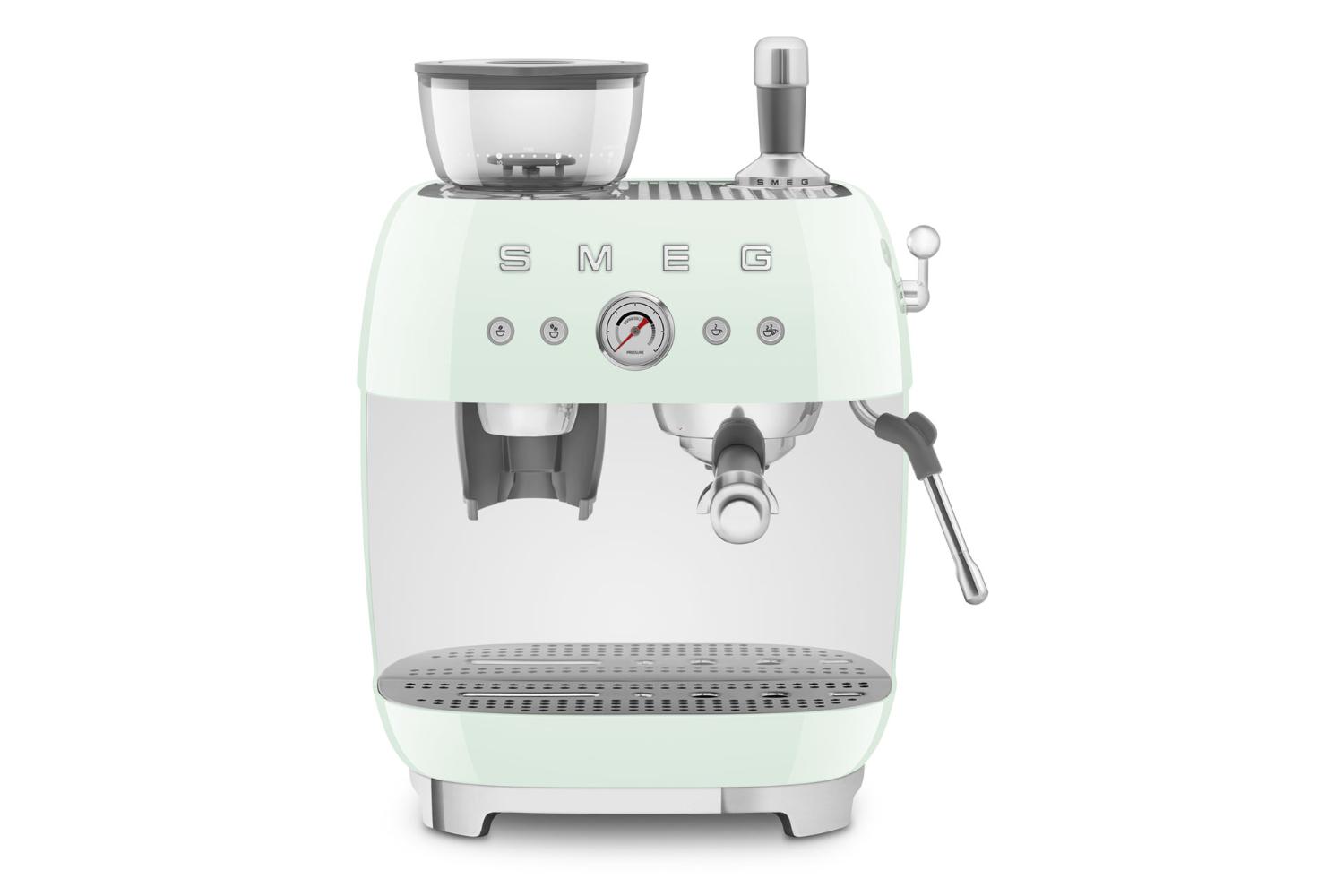 Smeg 50's Style Bean to Cup Espresso Coffee Machine | EGF03PGUK | Pastel Green
