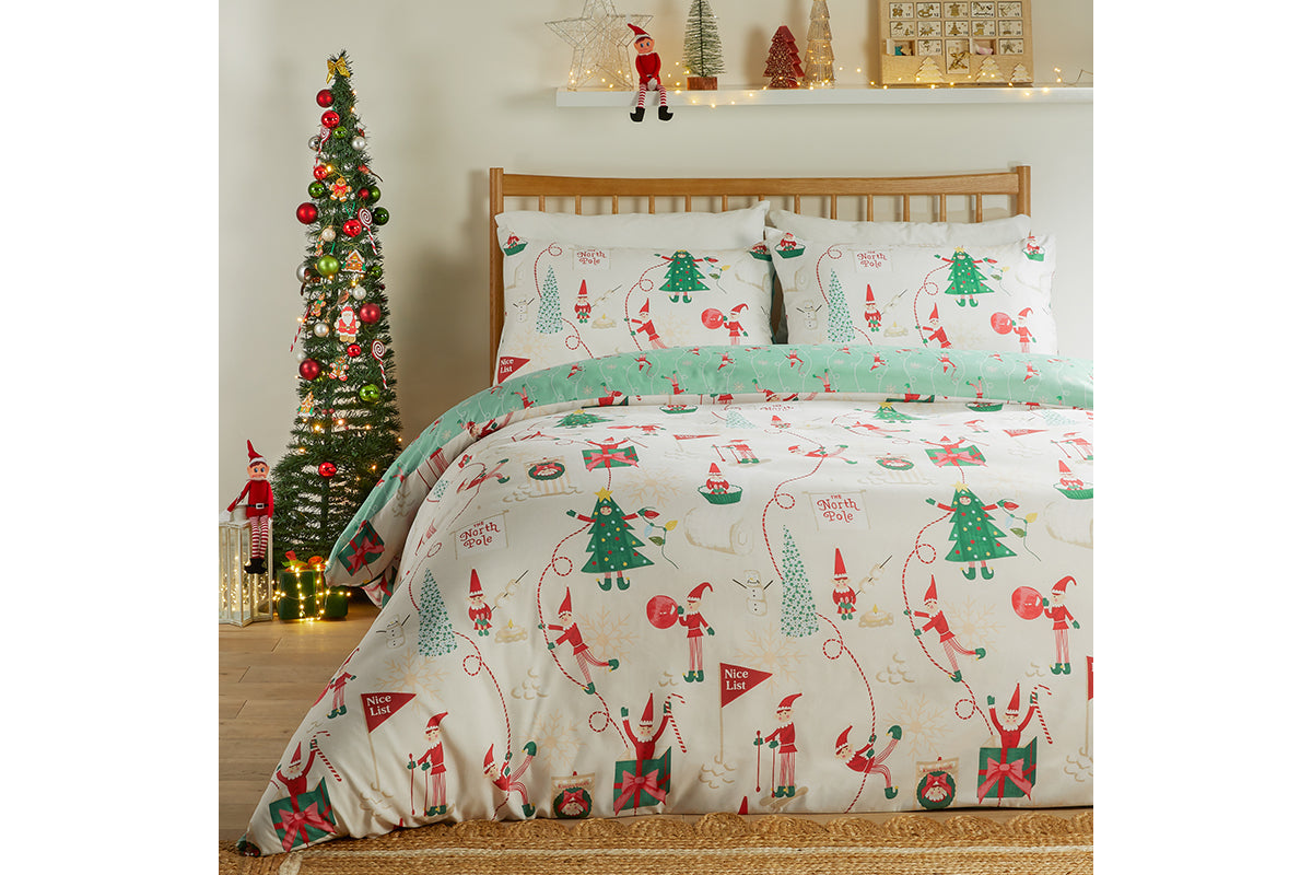 Elfie Soft Touch Duvet Set | Cream/Mint | Single