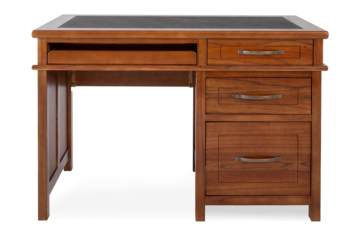 Ebony Office Desk | 3 Drawers | Small