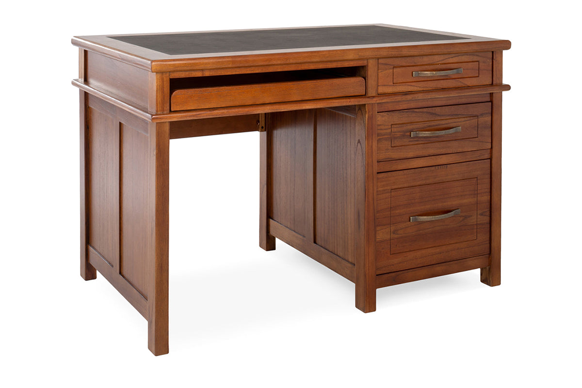 Ebony Office Desk | 3 Drawers | Small