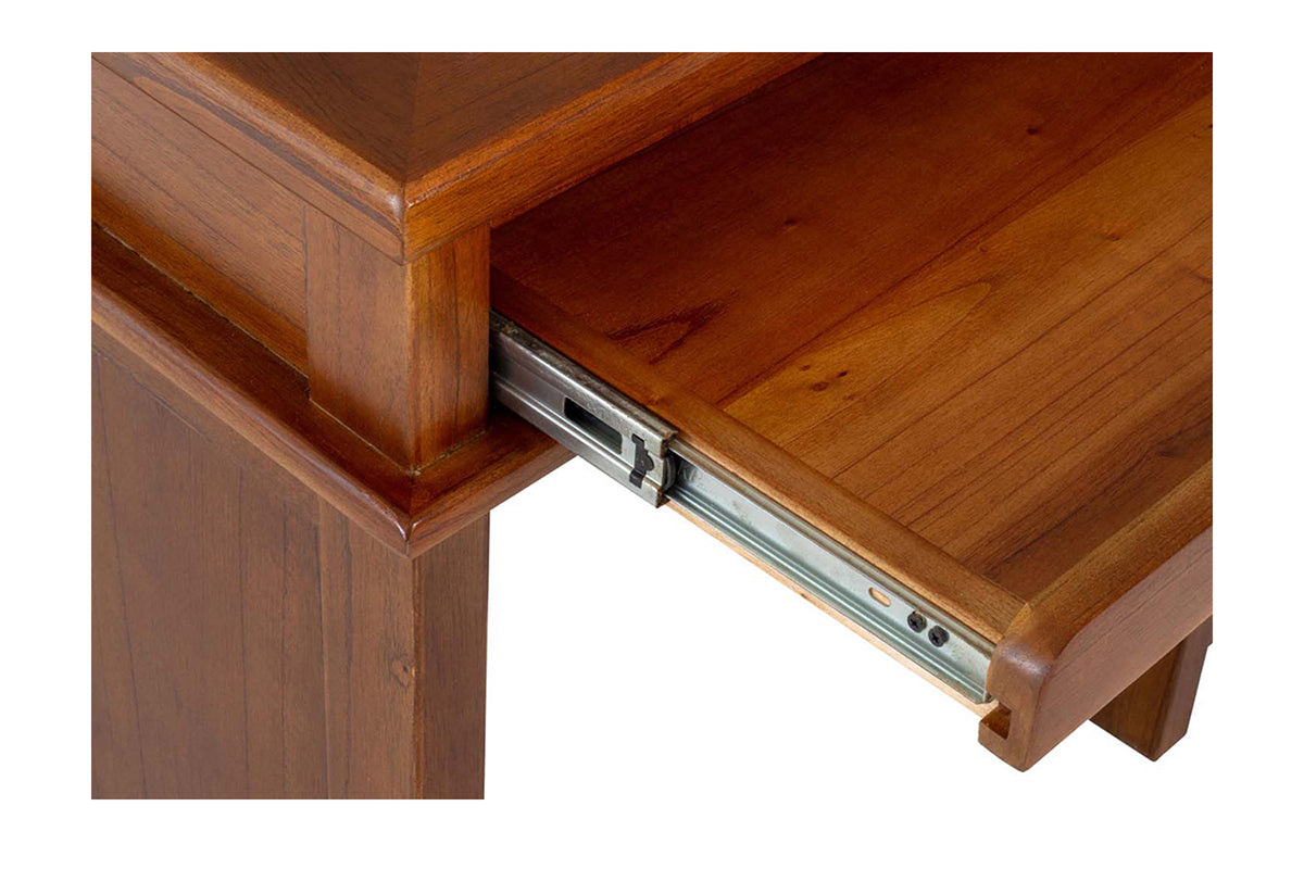 Ebony Office Desk | 3 Drawers | Small