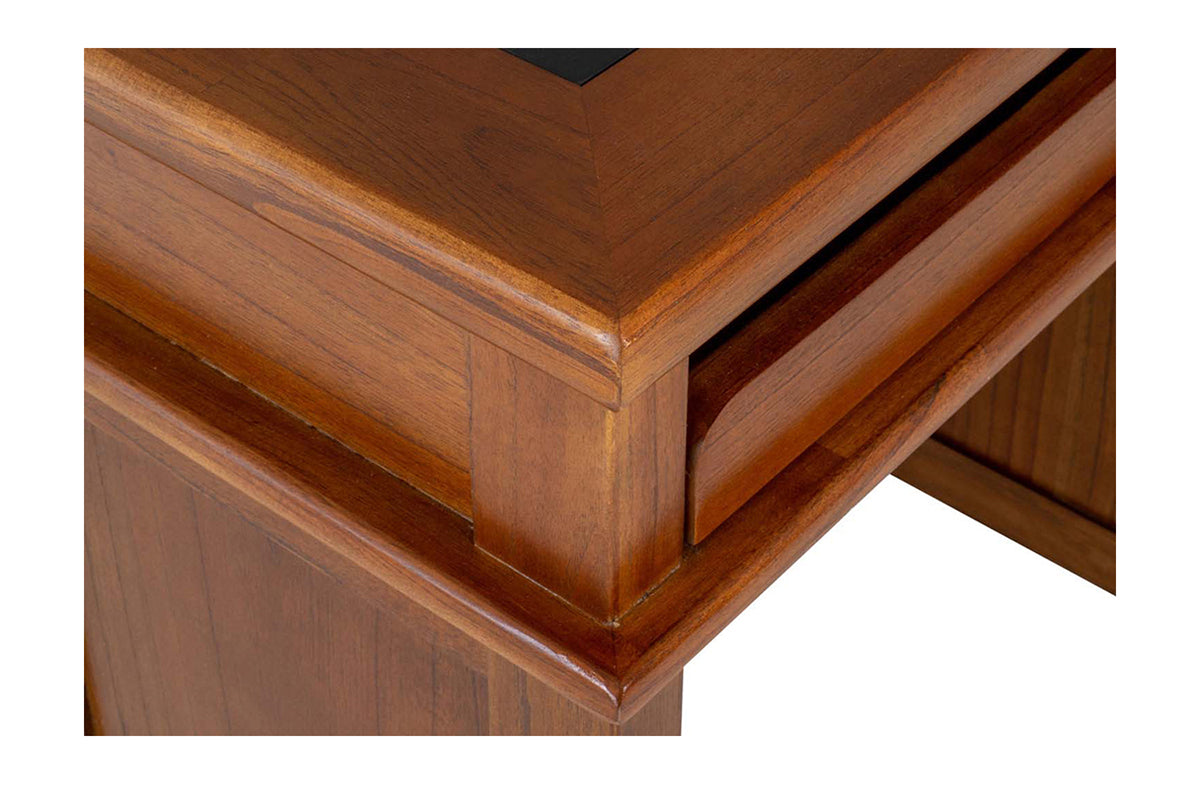 Ebony Office Desk | 3 Drawers | Small