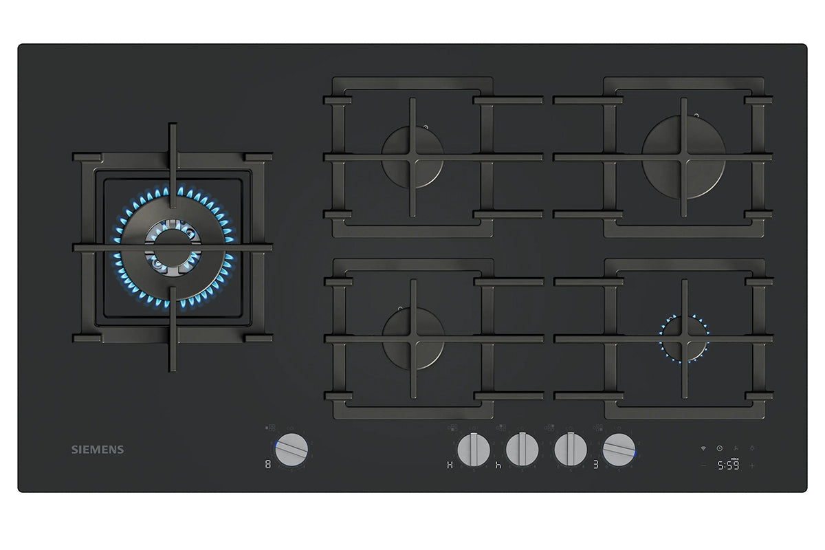 Siemens iQ700 90cm 5 Burners Gas Hob | ER9A6SH40 | Black