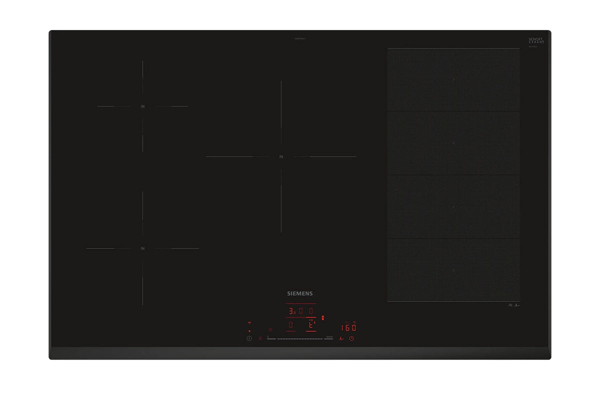 Siemens iQ700 80cm 5 Zones Electric Induction Hob | EX851HVC1E | Black