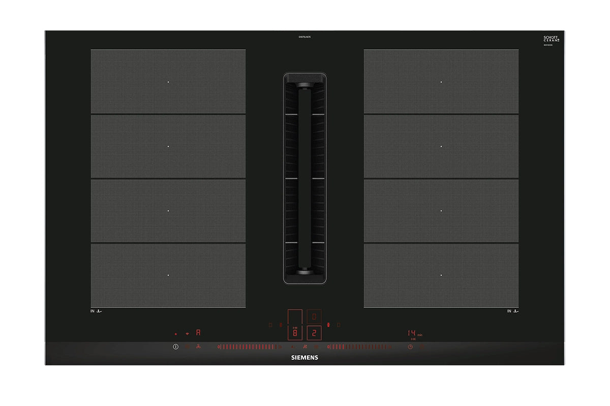 Siemens iQ700 80cm 4 Zones Electric Induction Hob | EX875LX67E | Black