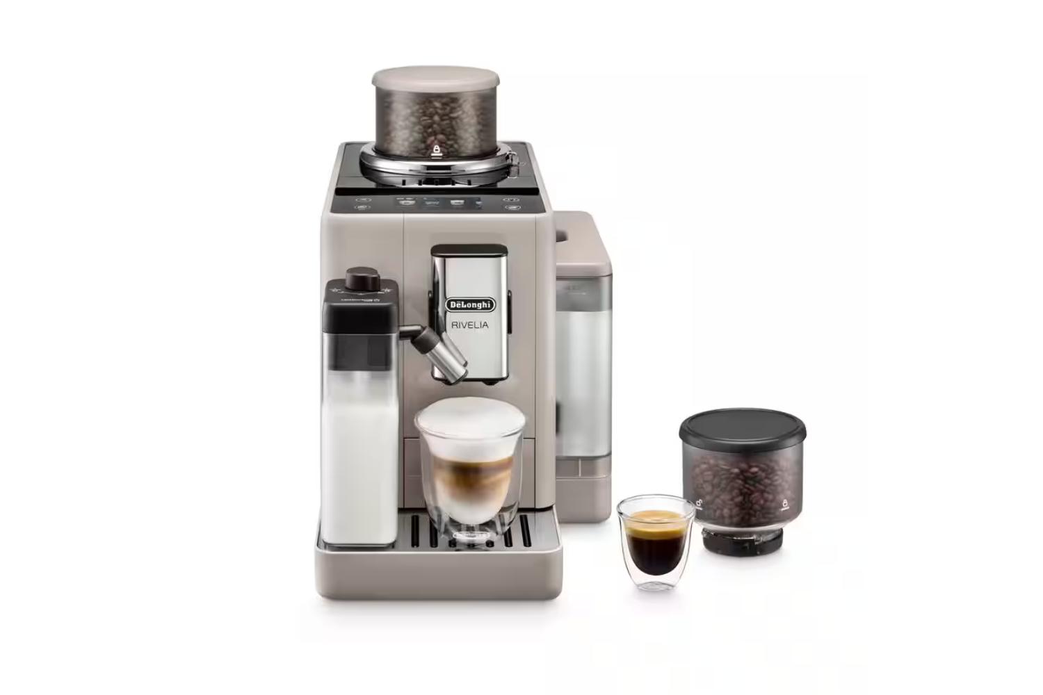 DeLonghi Rivelia Automatic Compact Bean to Cup Coffee Machine | EXAM440.55.BG | Beige