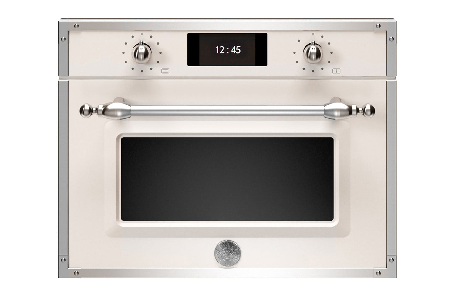 Bertazzoni Heritage Series 60cm Built-in Combination Microwave Oven | F457HERMWTAX | Avorio and Stainless