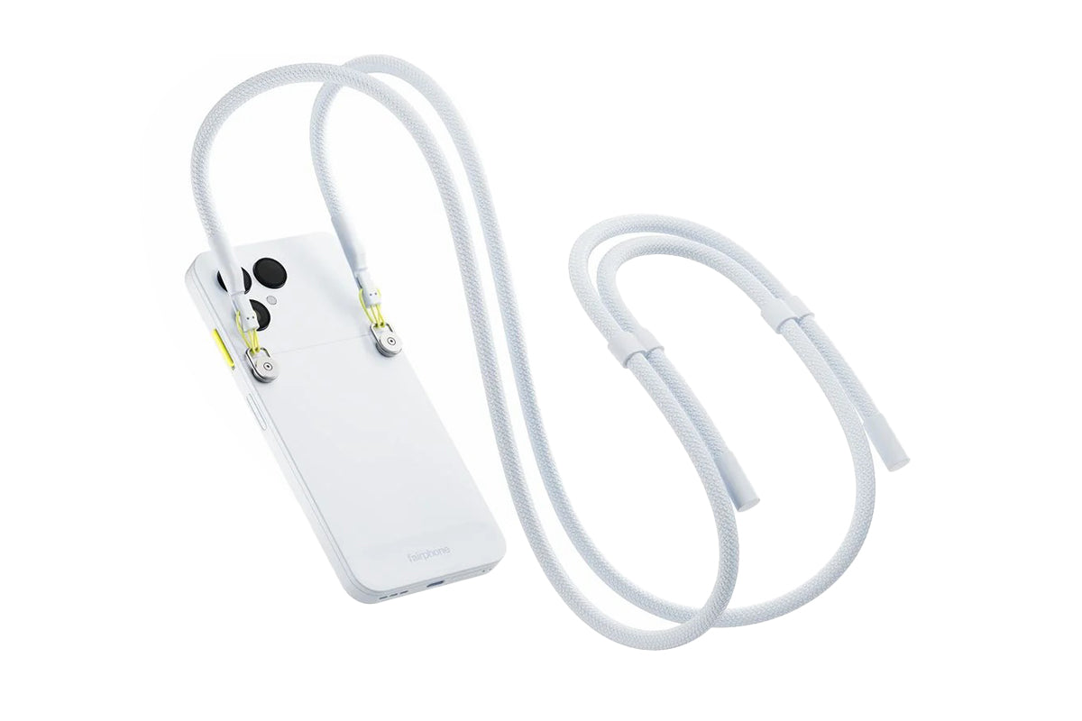 Fairphone Gen 6  Phone Lanyard | Cloud White | Textile Cord | 75cm