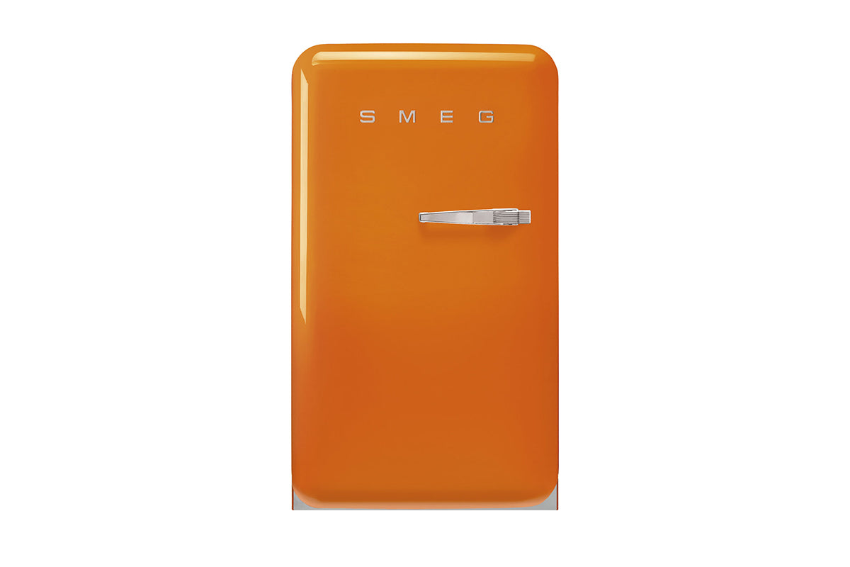 Smeg 50's Style Freestanding Mini Fridge | Left Hinge | FAB10LOR6 | Orange