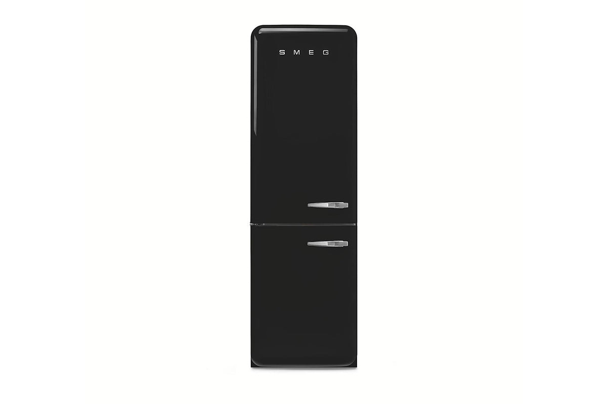 Smeg 50's Style Freestanding Fridge Freezer, Left-Hand Hinge | FAB32LBL6UK | Black