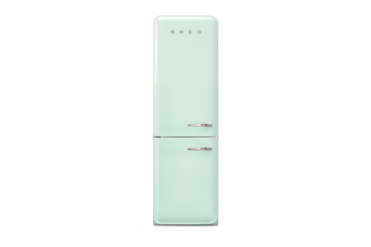 Smeg 50's Style Freestanding Fridge Freezer, Left-Hand Hinge | FAB32LPG6UK | Pastel Green