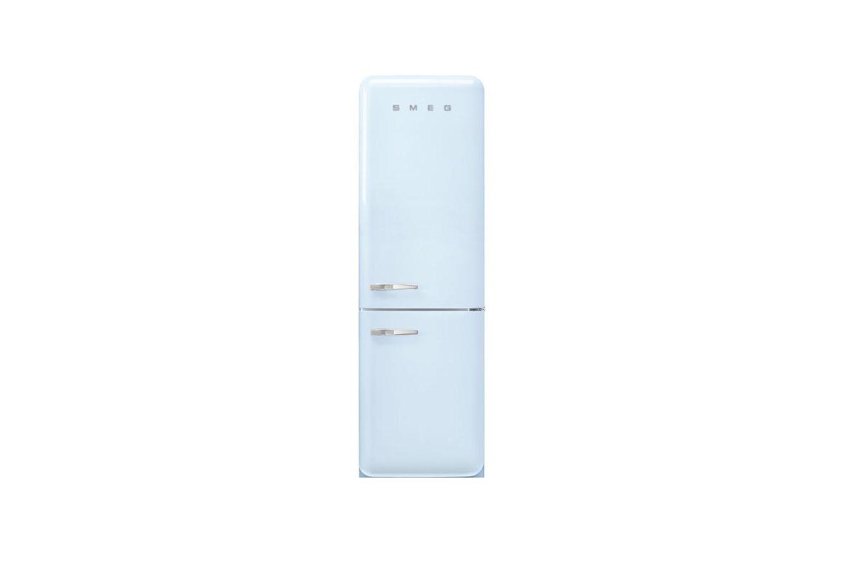 Smeg 50's Style Freestanding Fridge Freezer, Right-Hand Hinge | FAB32RPB6UK | Pastel Blue