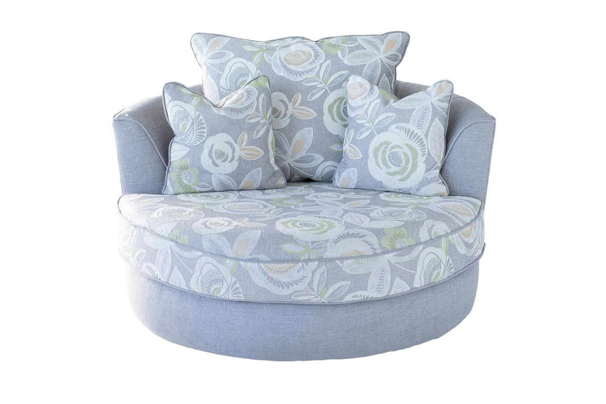 Fantasia Twister Accent Chair | Fabric | Grey