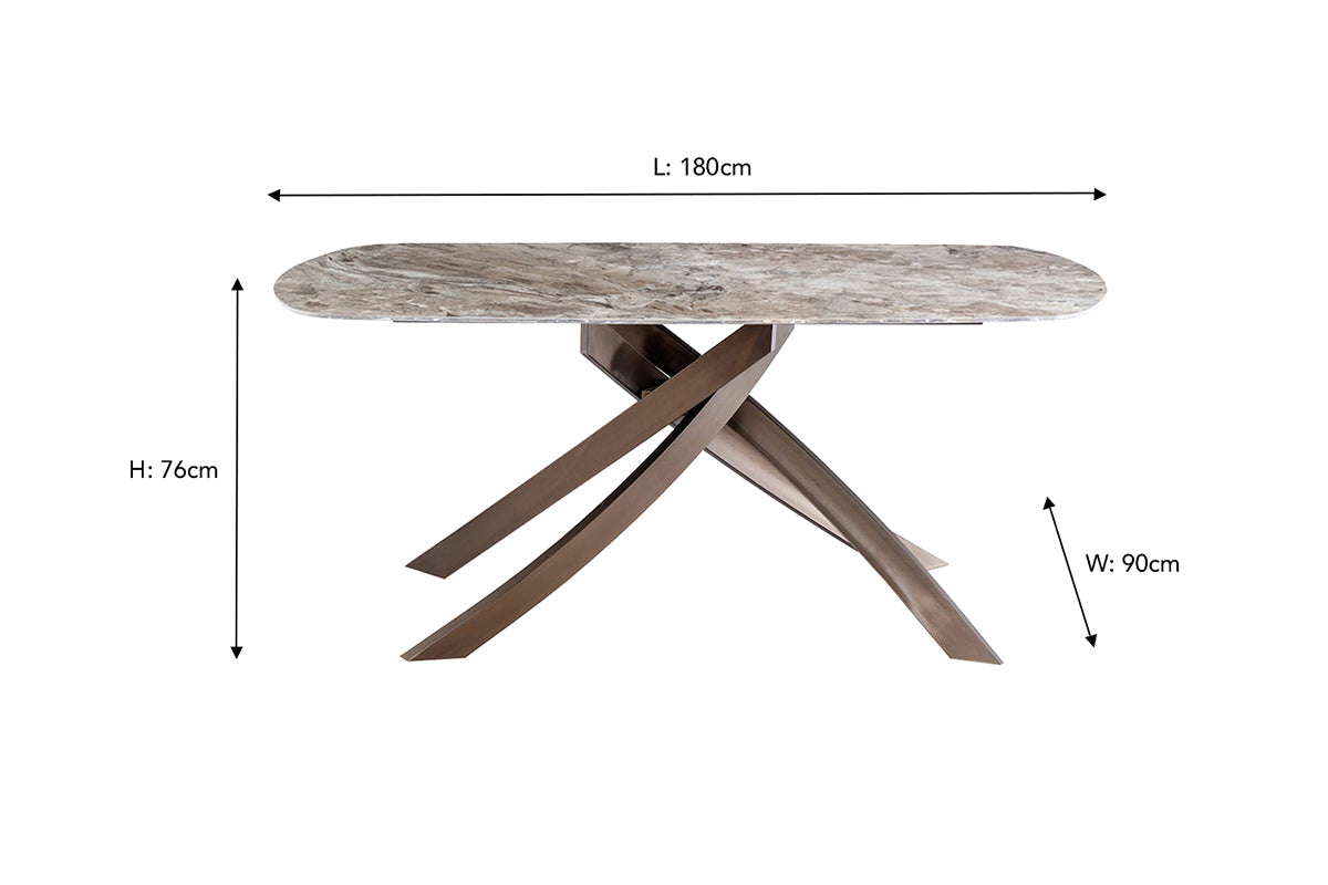 Coco Oval Dining Table | Brown