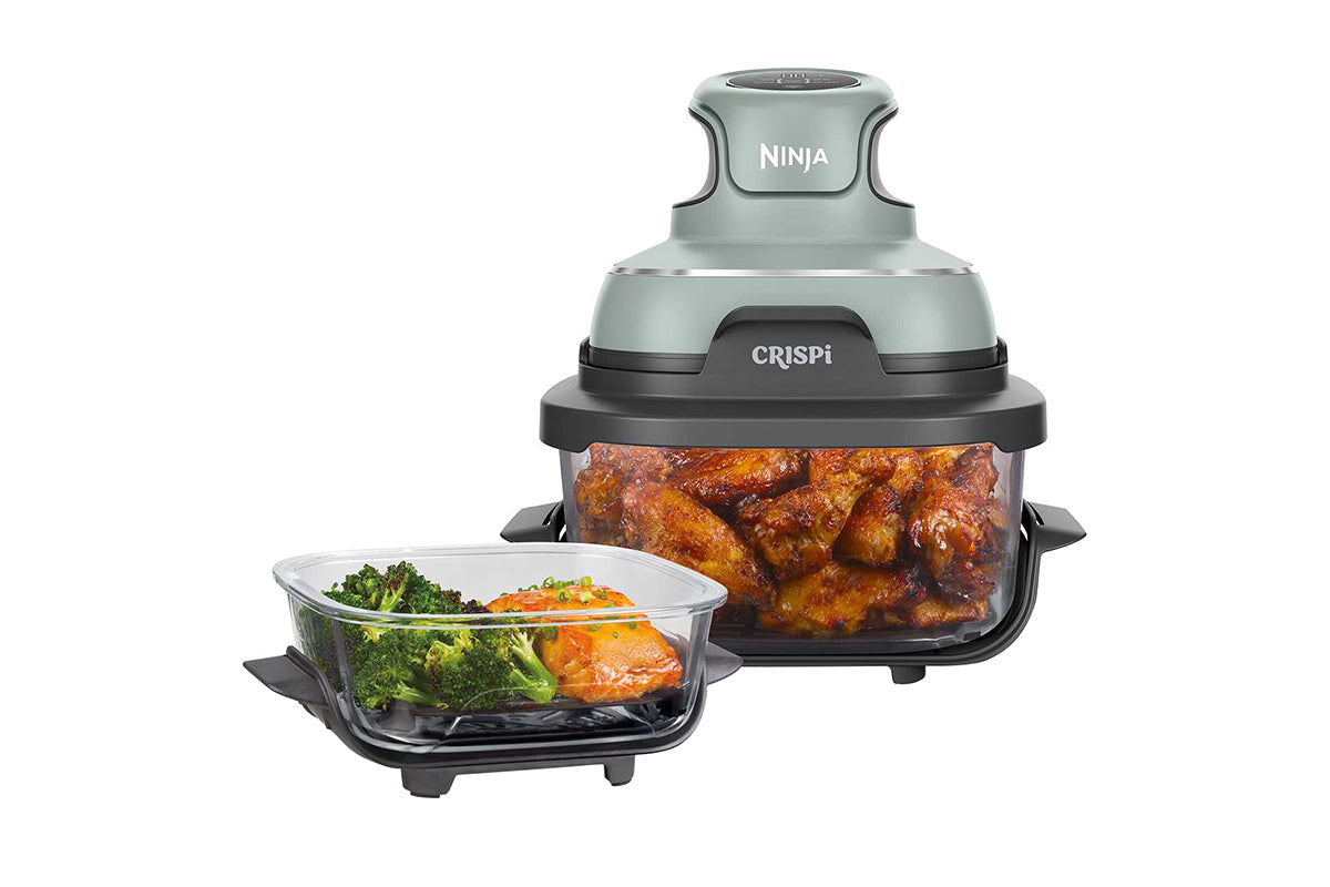 Ninja CRISPi 4-in-1 Portable Glass Air Fryer | FN101UKSG | Sage Green
