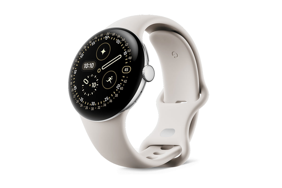 Google Pixel Watch 4 | 45mm | Porcelain/Polished Silver