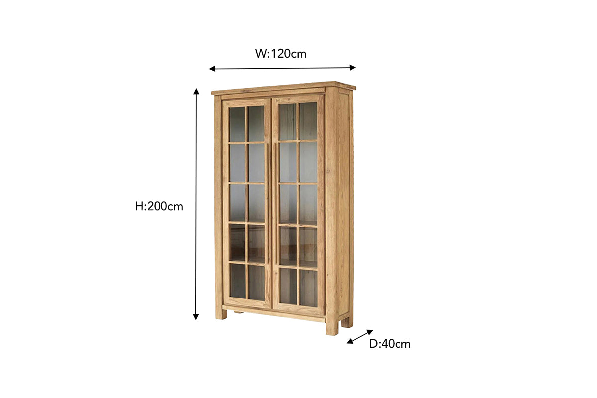 Hamilton Display Cabinet | Extra Large | Oak