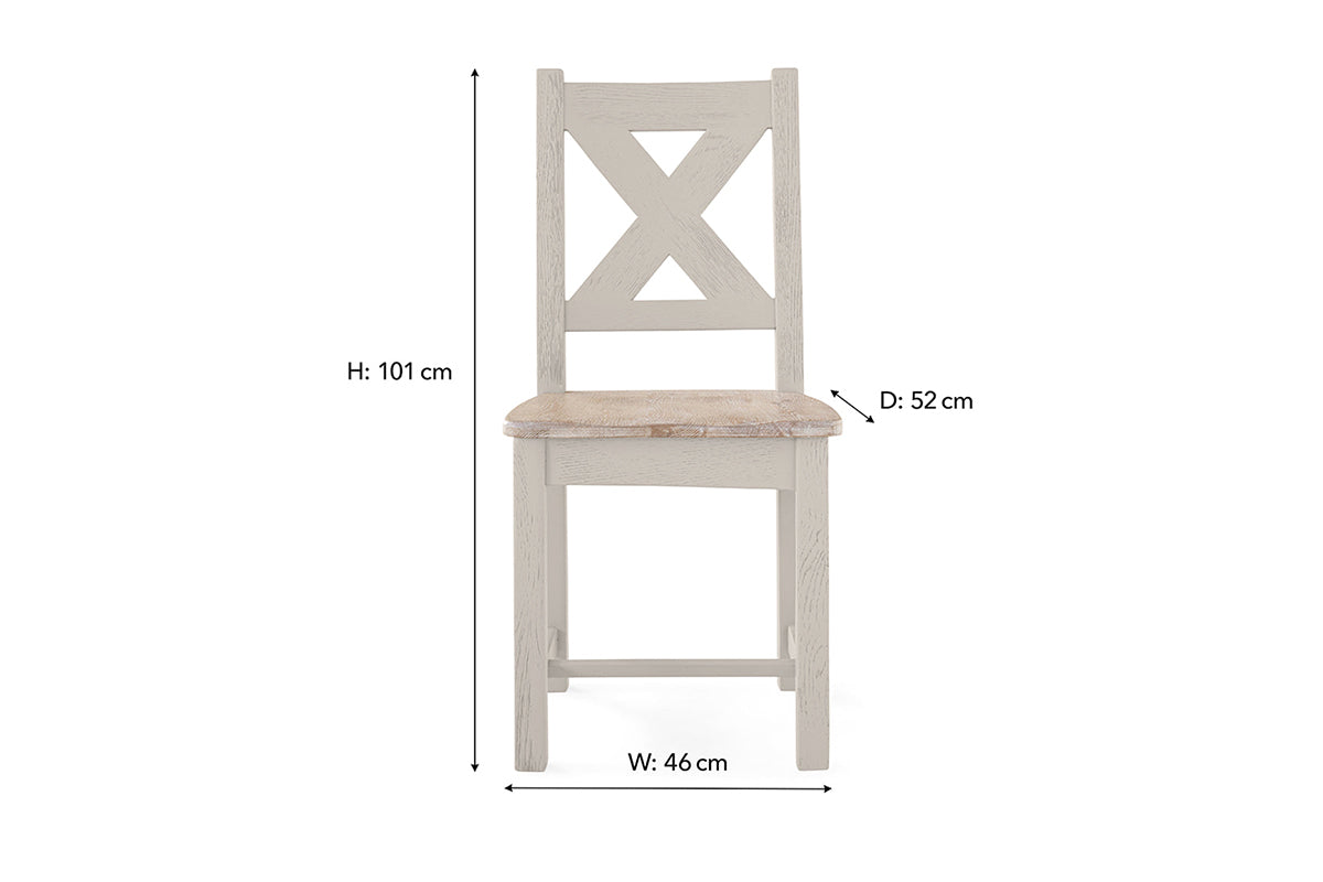Savannah Cross Dining Chair | Oak | Colour Options