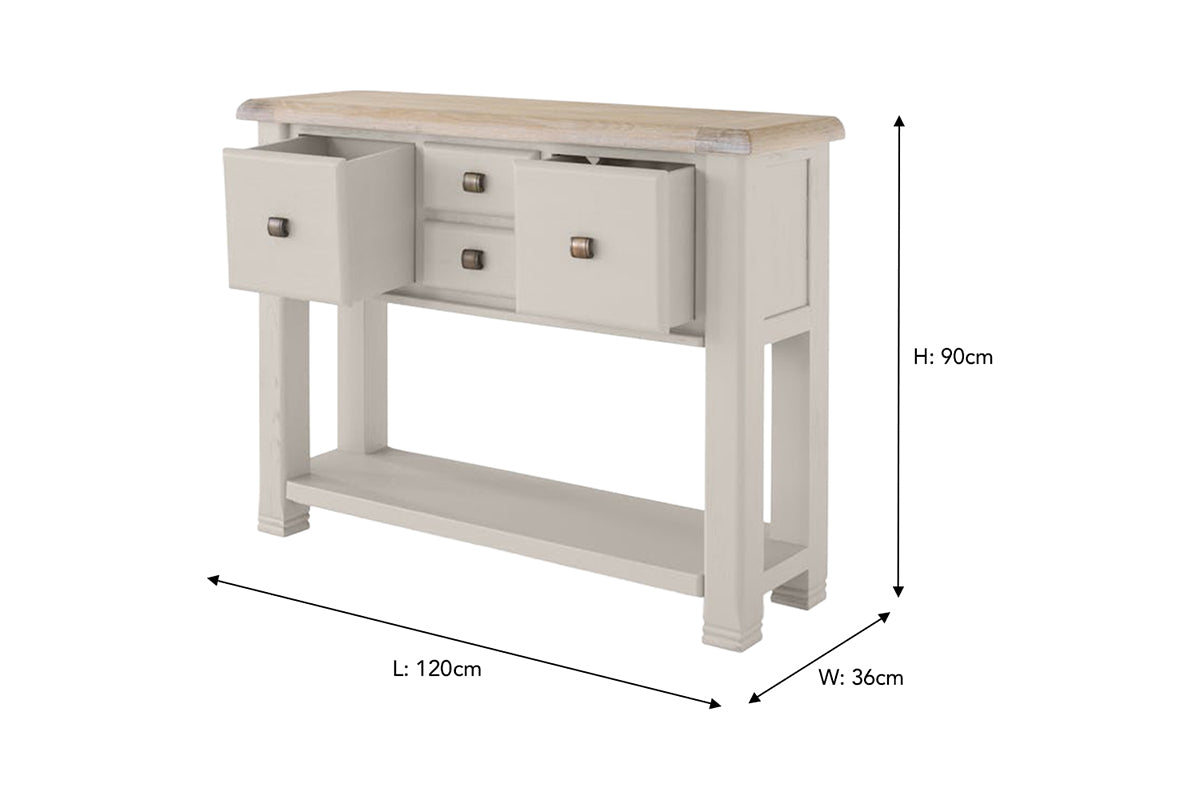 Savannah Console Table | 36 cm | 4 Drawers | Rectangular |  Colour Options
