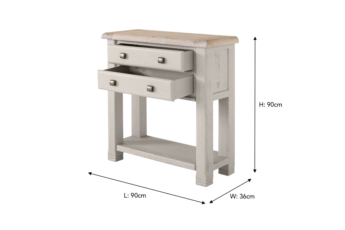 Savannah Console Table | 90 cm | 2 Drawers | Rectangular | Colour Options