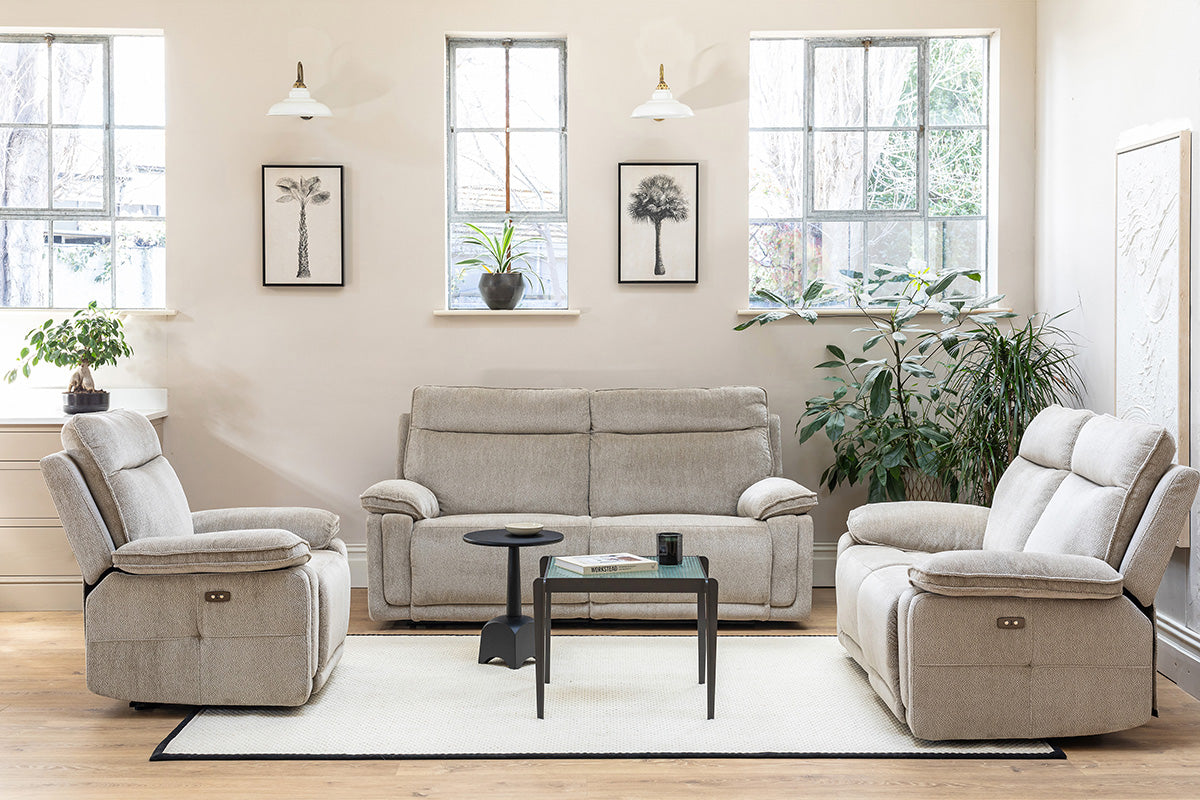 Cadenza 2 Seater Sofa | Power Recliner | Fabric | Camel