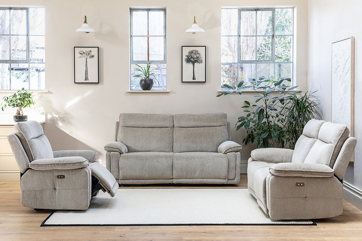 Cadenza 2 Seater Sofa | Power Recliner | Fabric | Camel