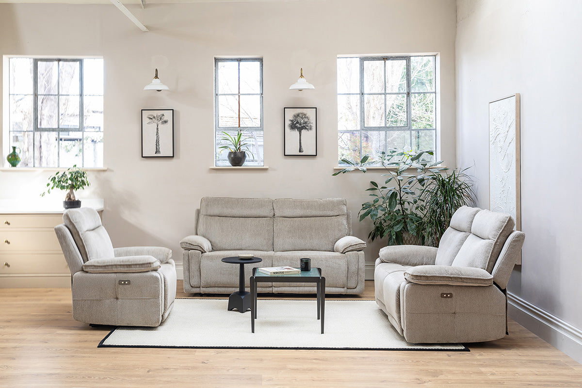Cadenza 2 Seater Sofa | Power Recliner | Fabric | Camel