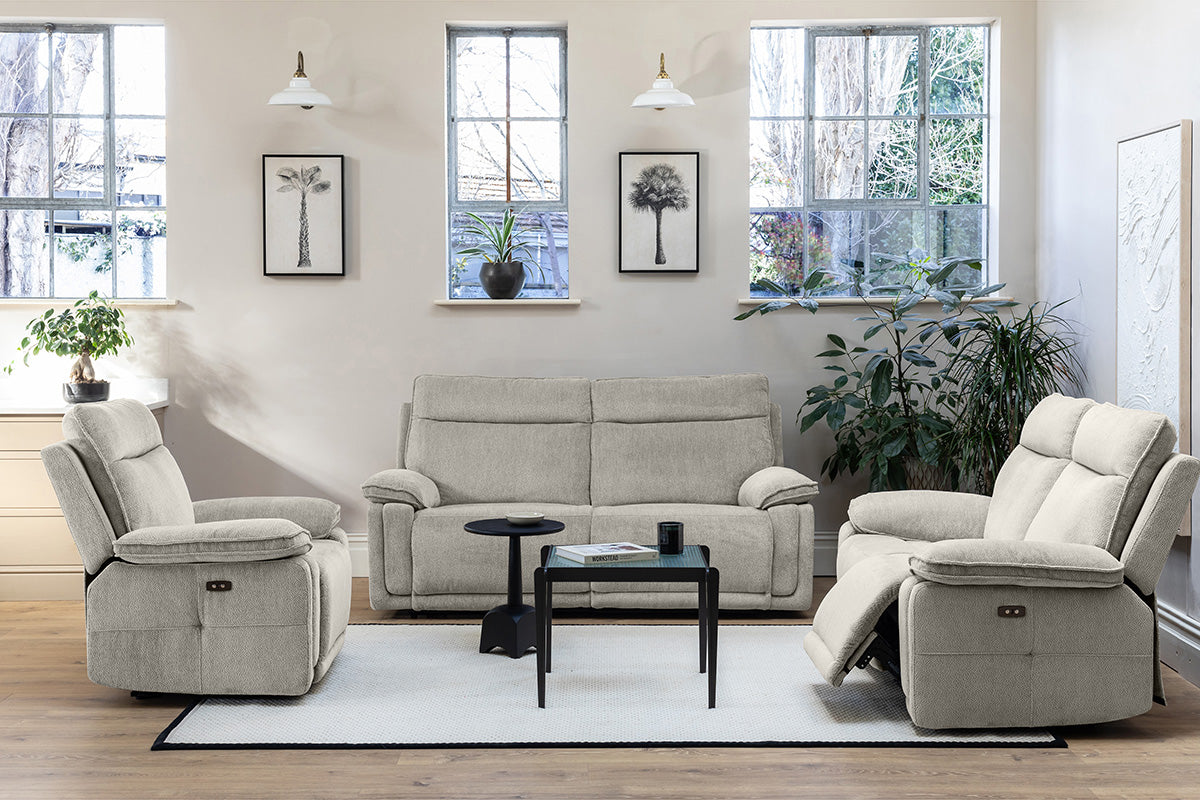 Cadenza 2 Seater Sofa | Power Recliner | Fabric | Camel