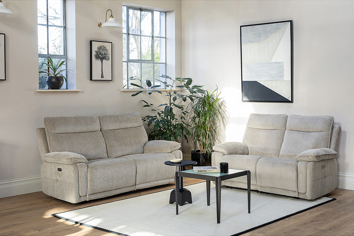 Cadenza 2 Seater Sofa | Power Recliner | Fabric | Camel
